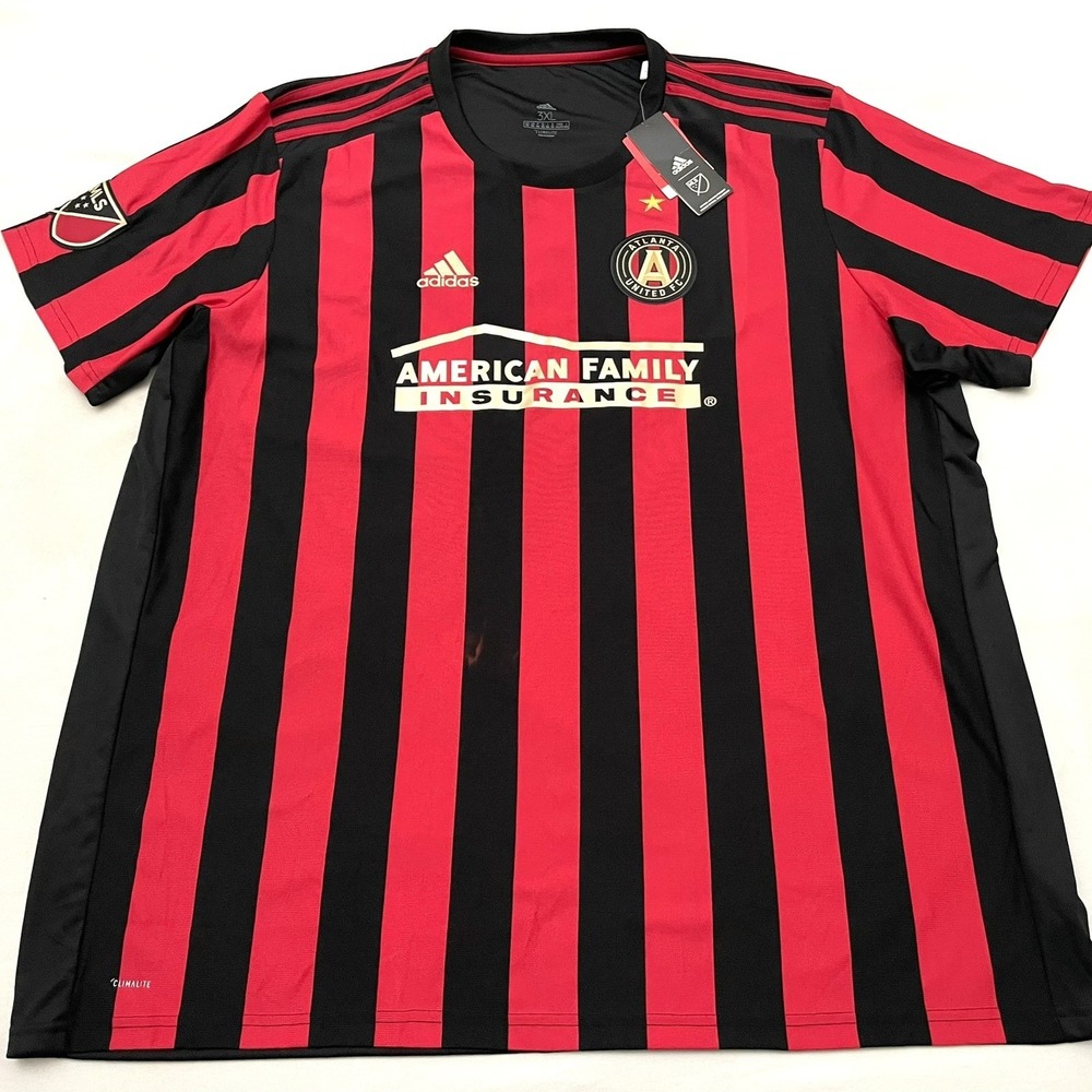 NEW Atlanta United Adidas Soccer 2019 Home Jersey 3XL Red Black READ